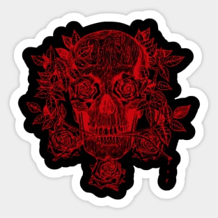 Skull & Roses Sticker